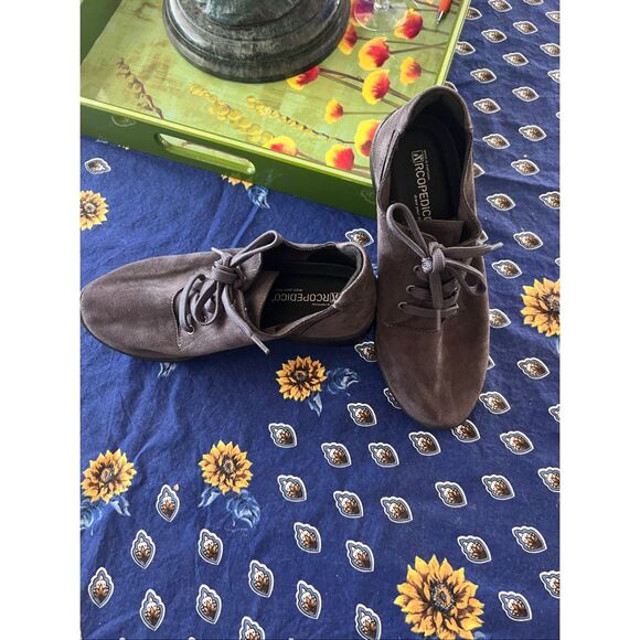 Arcopedico Women's Sheba Lytech Tie Shoe Grey Faux Suede Size 38-7 Retail $150 - Picture 3 of 9